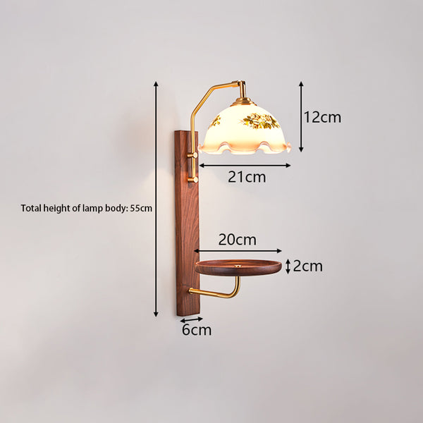 Vintage wabi-sabi cream style bedroom living room storage atmosphere wall lamp