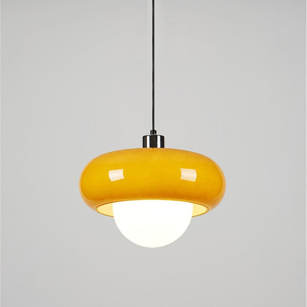 Retro glass bedside pendant light