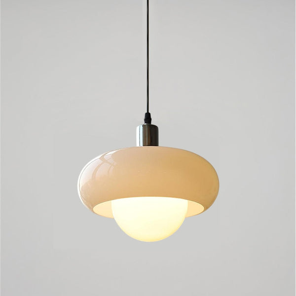 Retro glass bedside pendant light