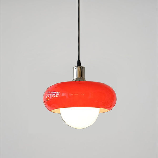Retro glass bedside pendant light
