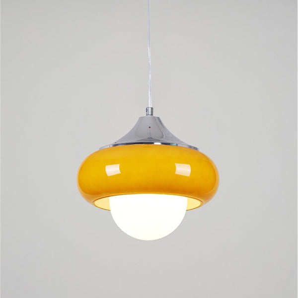 Retro glass bedside pendant light