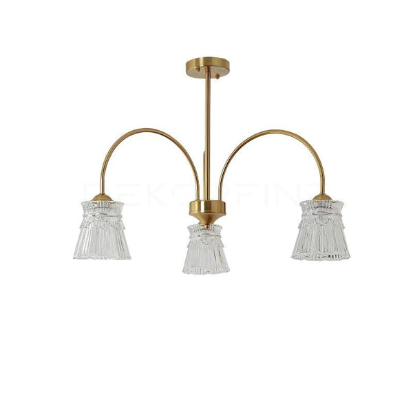 French retro living room glass chandelier