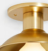 Industrial Vintage Brass Ceiling Light