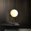 Industrial style desk, brass stand glass table lamp