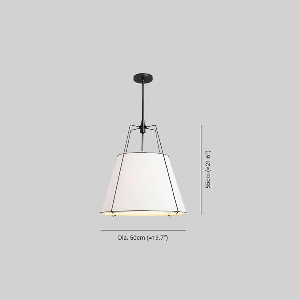 Japanese Nordic metal fabric restaurant pendant light