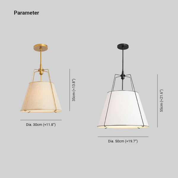 Japanese Nordic metal fabric restaurant pendant light