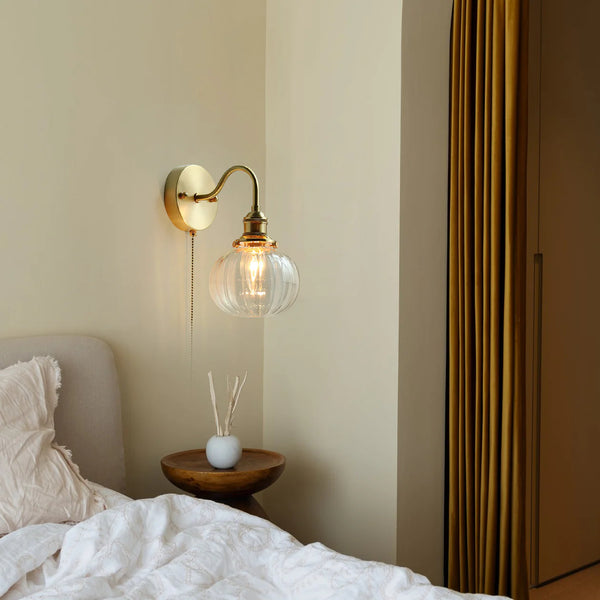 Japanese style copper wall lamp