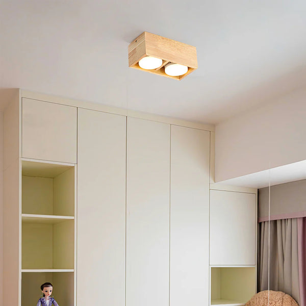 Japanese style wooden corridor ceiling lamp