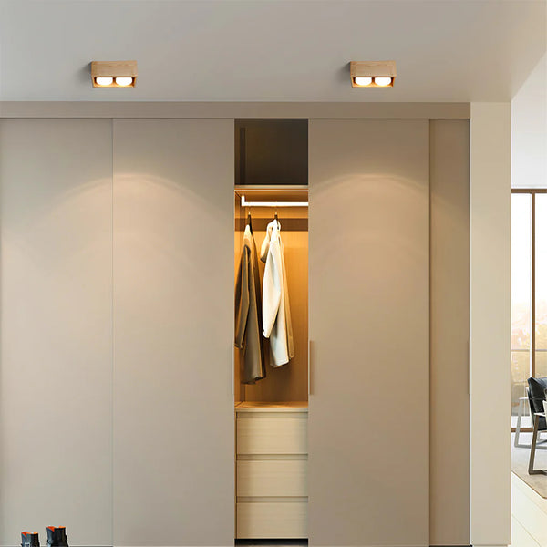 Japanese style wooden corridor ceiling lamp