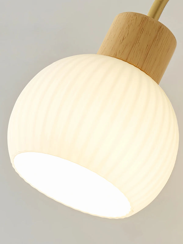 Japanese style wooden wall lamp