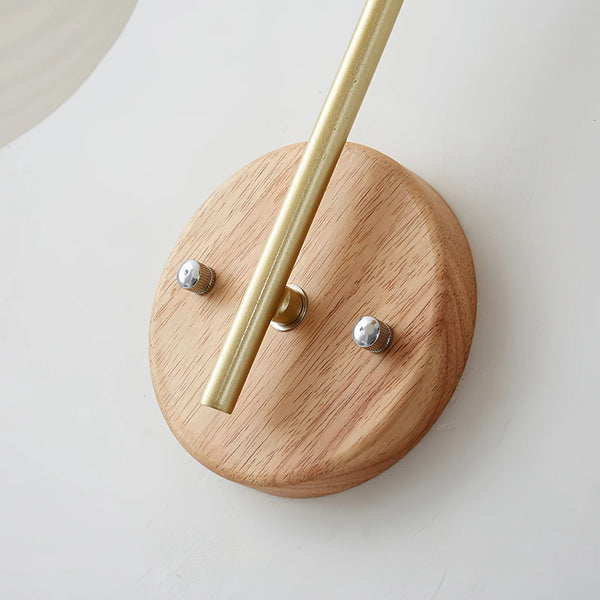 Japanese style wooden wall lamp