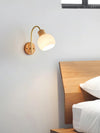 Japanese style wooden wall lamp