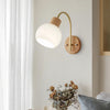 Japanese style wooden wall lamp