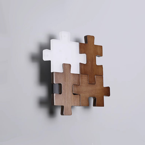 Jigsaw Wooden Wall Light