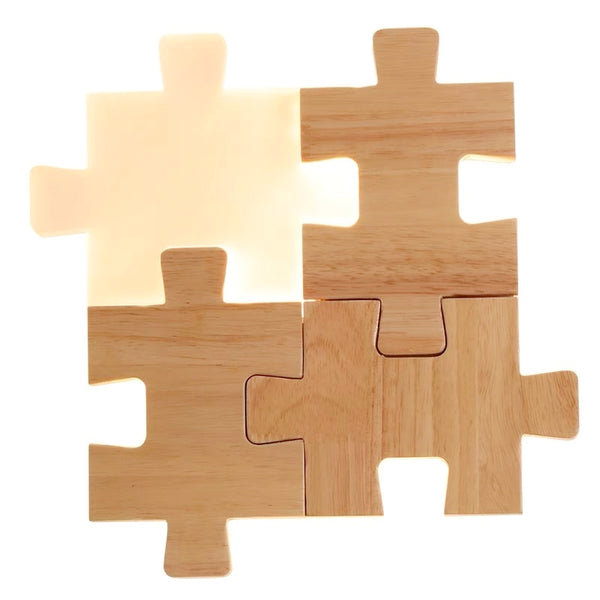 Jigsaw Wooden Wall Light