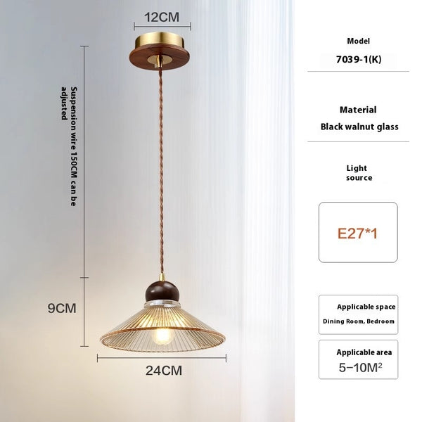 Lustre médiéval en verre de noyer