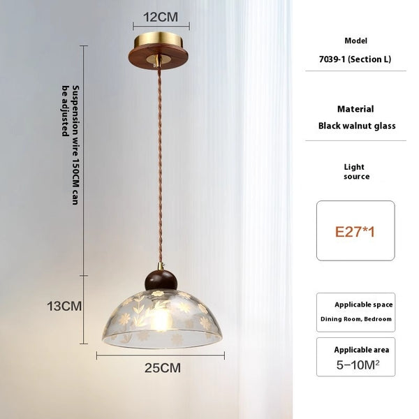 Lustre médiéval en verre de noyer