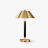 Light luxury bedroom metal leather texture table lamp