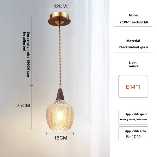 Lustre médiéval en verre de noyer