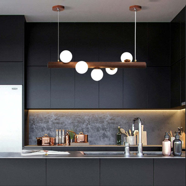 Suspension Magic Beans, lampe à bandes de bois