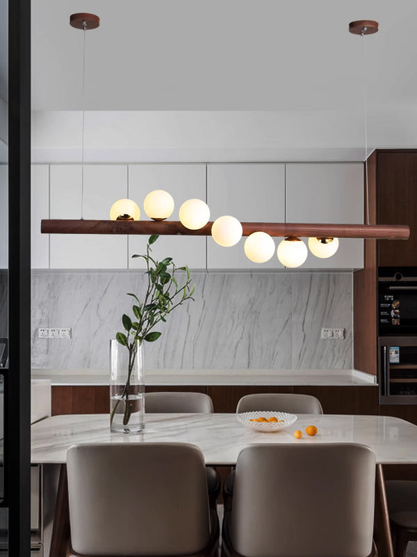 Suspension Magic Beans, lampe à bandes de bois