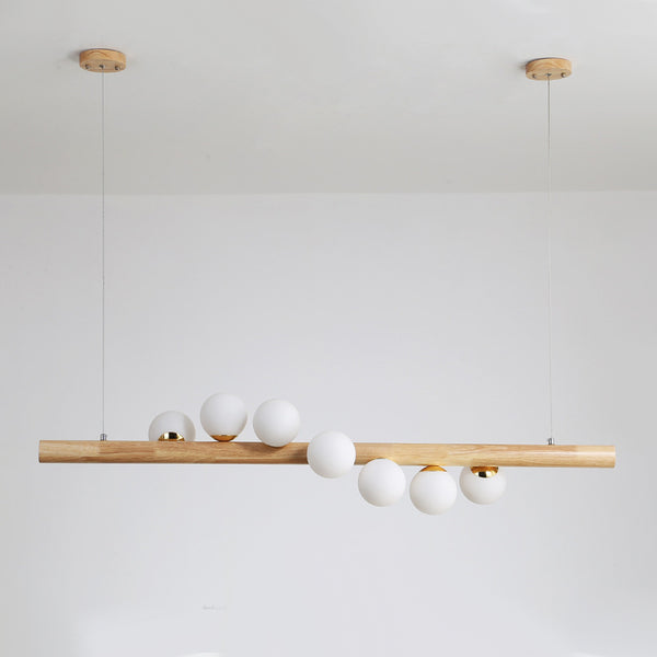 Suspension Magic Beans, lampe à bandes de bois