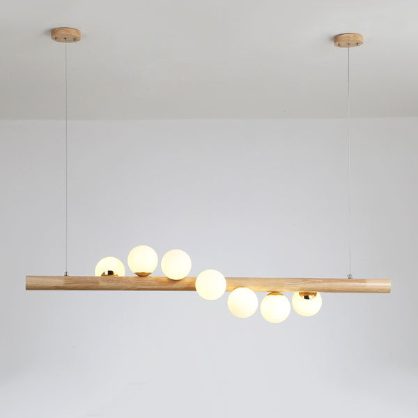 Suspension Magic Beans, lampe à bandes de bois