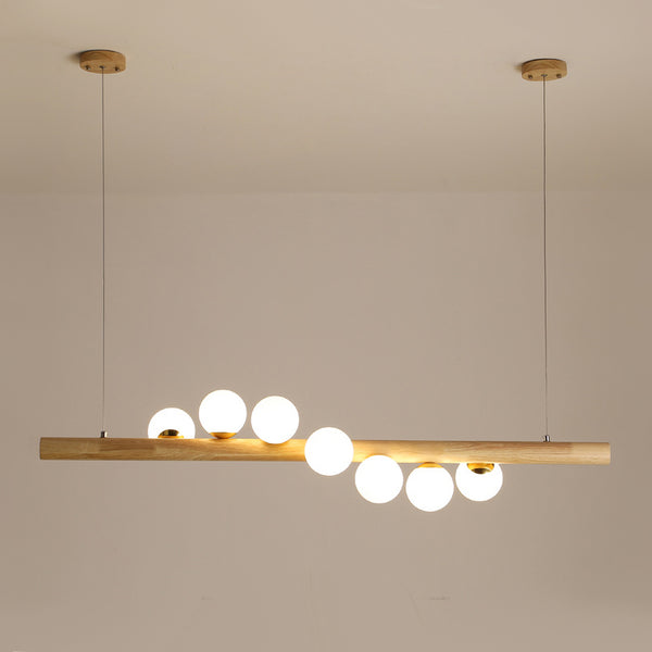 Suspension Magic Beans, lampe à bandes de bois