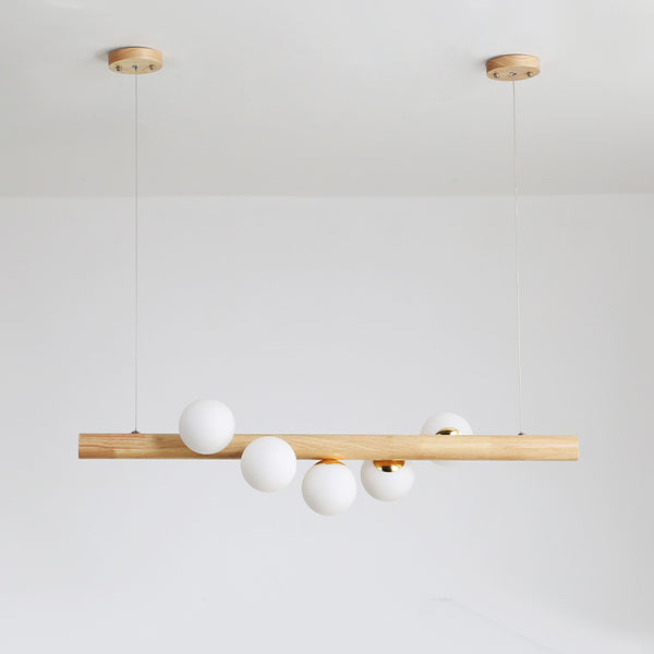 Suspension Magic Beans, lampe à bandes de bois