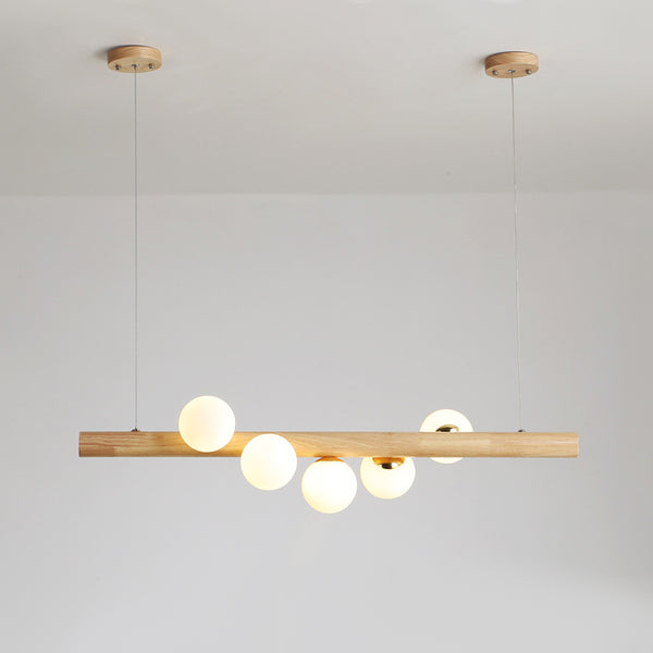 Suspension Magic Beans, lampe à bandes de bois
