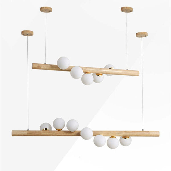 Suspension Magic Beans, lampe à bandes de bois