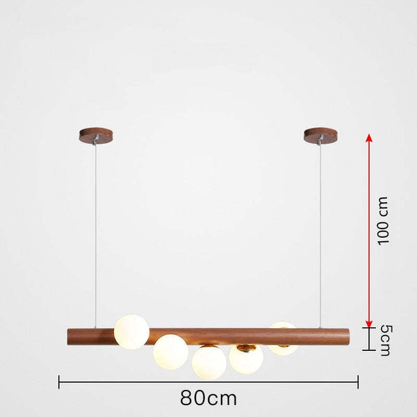 Suspension Magic Beans, lampe à bandes de bois