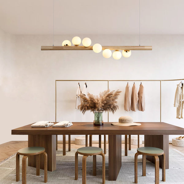 Suspension Magic Beans, lampe à bandes de bois