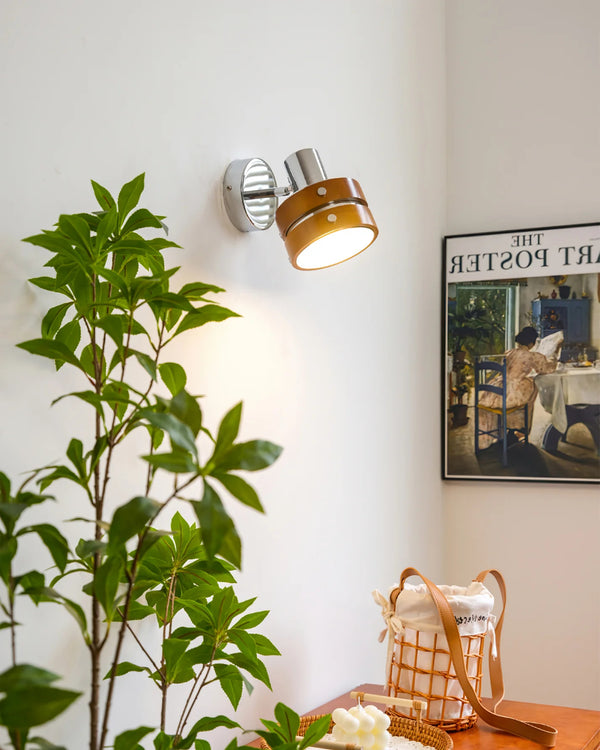 Medieval style solid wood wall lamp