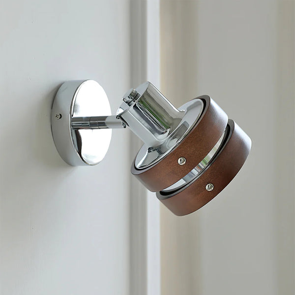 Medieval style solid wood wall lamp