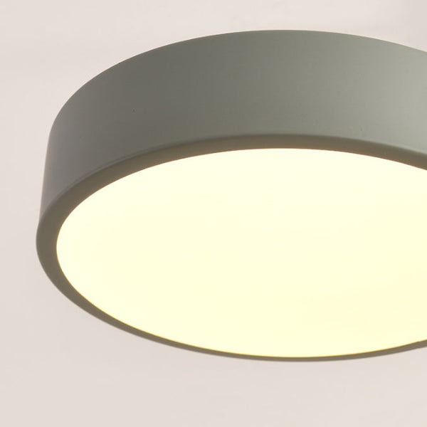Lustre LED rond en métal