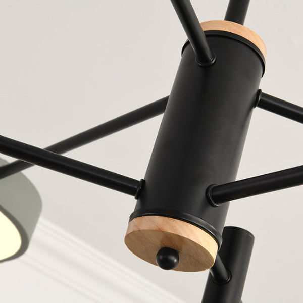 Lustre LED rond en métal