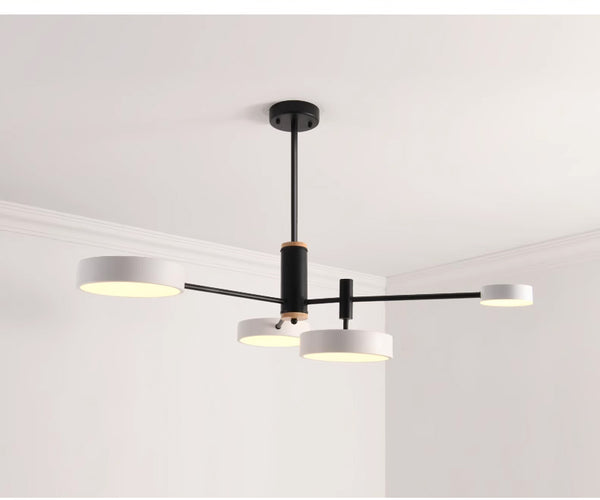 Lustre LED rond en métal