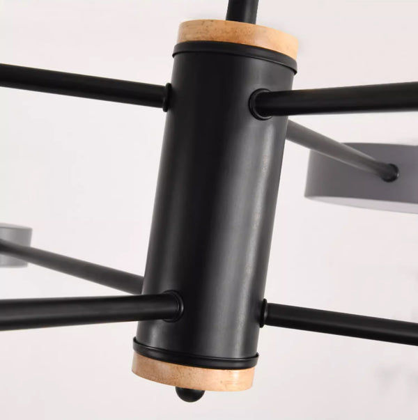 Lustre LED rond en métal