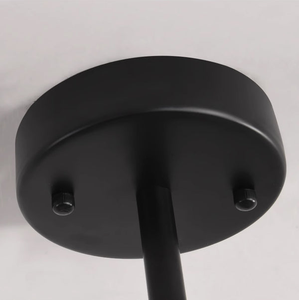 Lustre LED rond en métal