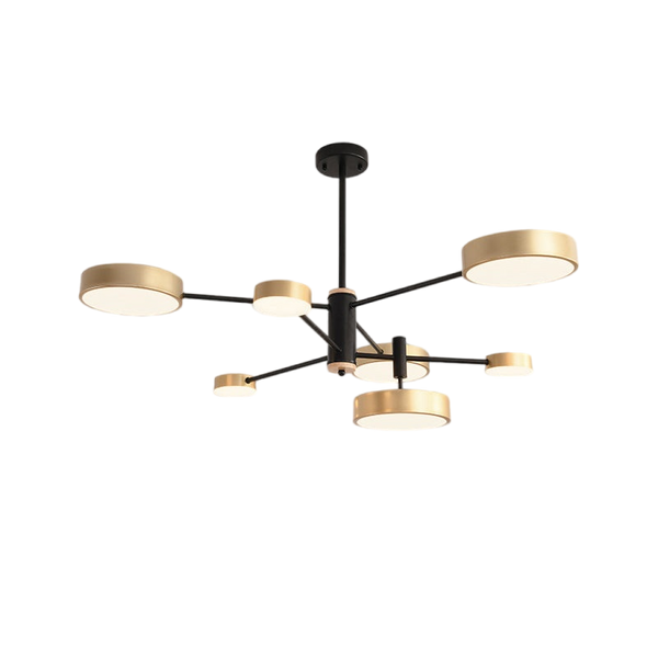 Lustre LED rond en métal