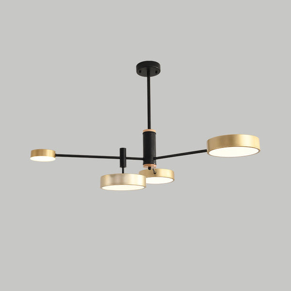 Lustre LED rond en métal