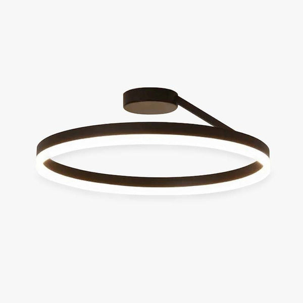 Moderne minimalistische runde Deckenlampe, Weiß & Schwarz