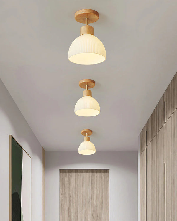 Modern wooden entrance ceiling lamp