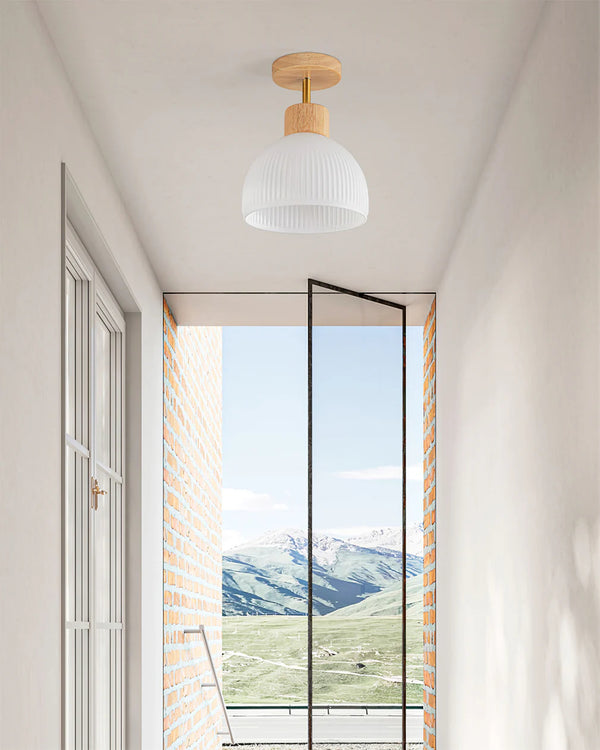 Modern wooden entrance ceiling lamp