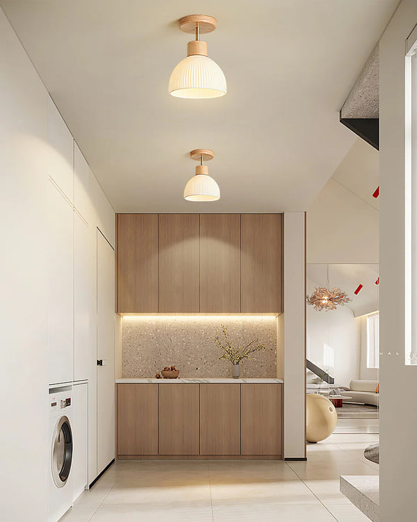 Modern wooden entrance ceiling lamp