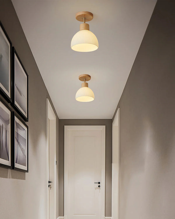 Modern wooden entrance ceiling lamp
