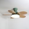 Multi-color petal ceiling fan lamp