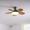 Multi-color petal ceiling fan lamp