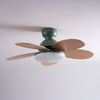 Multi-color petal ceiling fan lamp